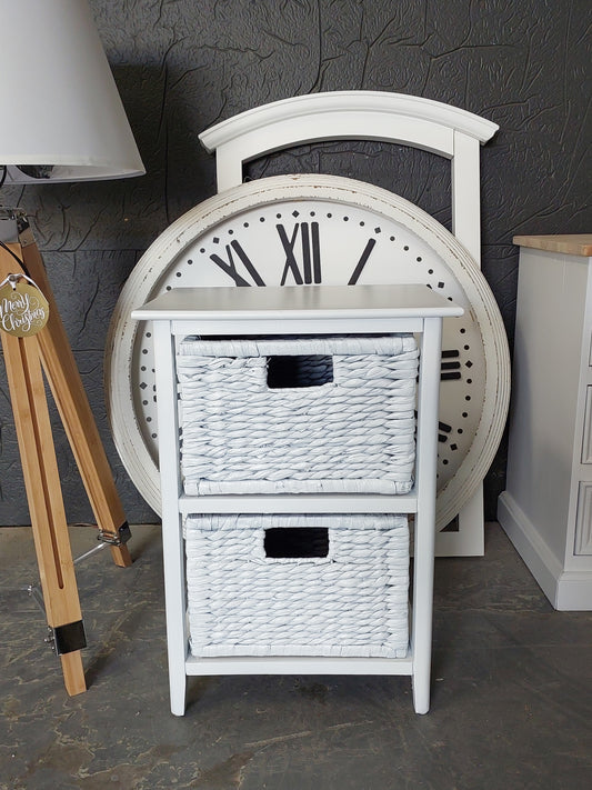 Wicker Bedside Table