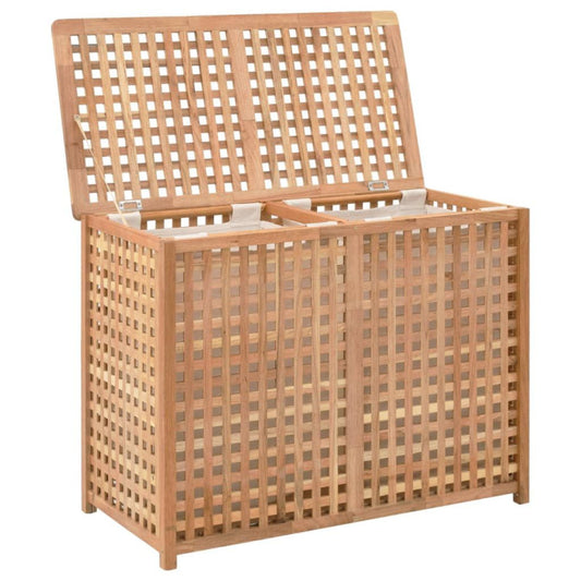 Natural Wood Laundry Bin Solid Walnut FREE DELIVERY