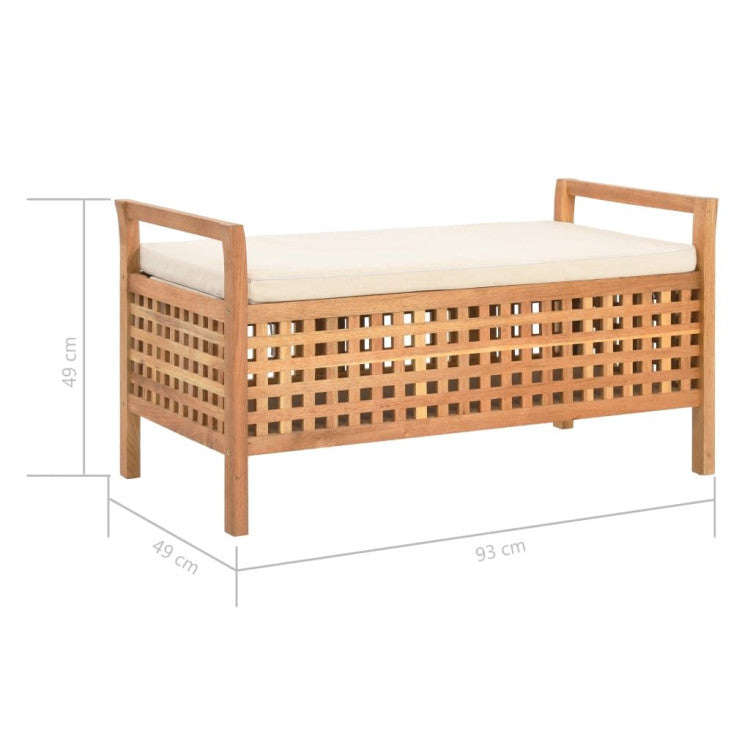 Natural Wooden Storage Bench FREE SHIPPING