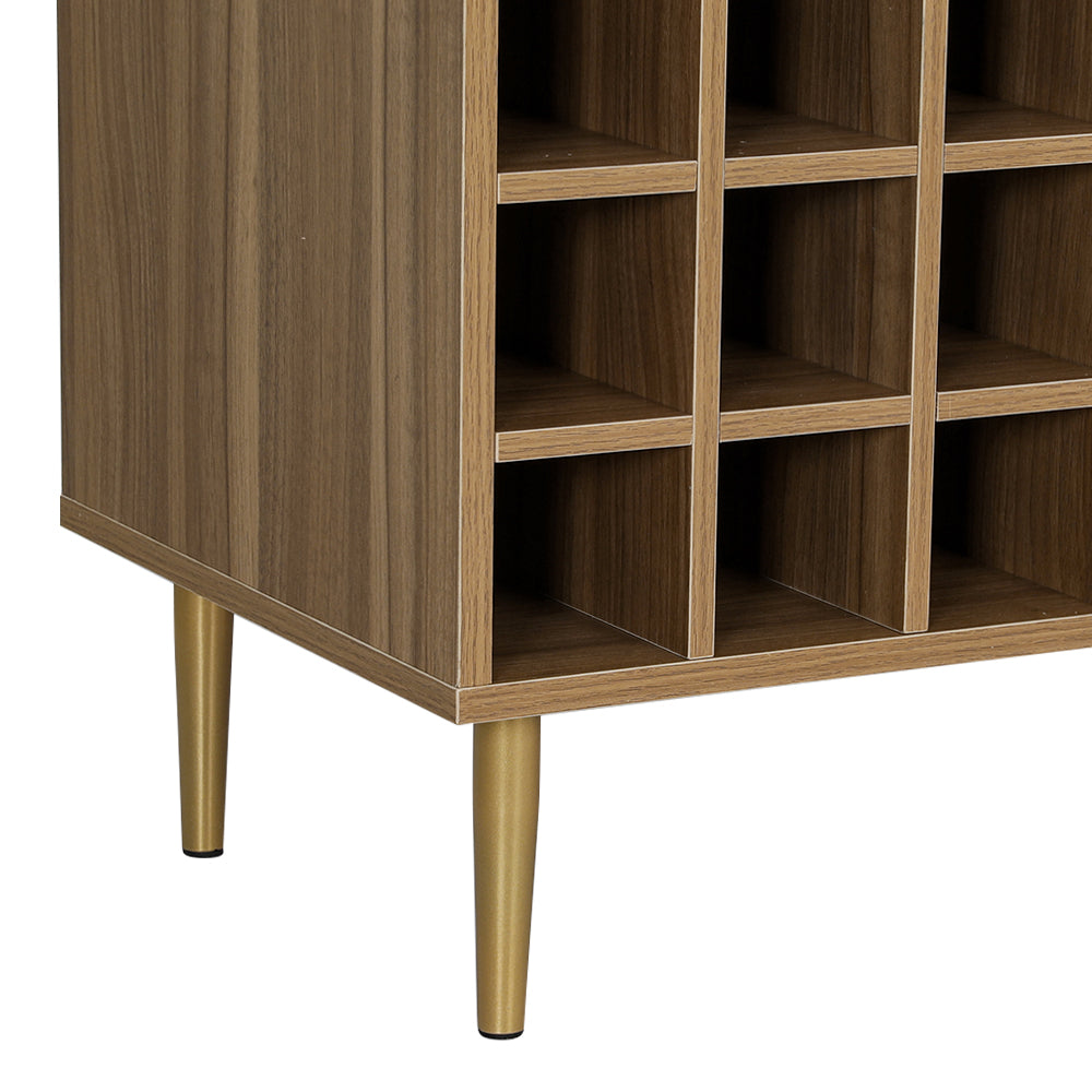 Walnut Cupboard with Wine Rack FREE DELIVERY