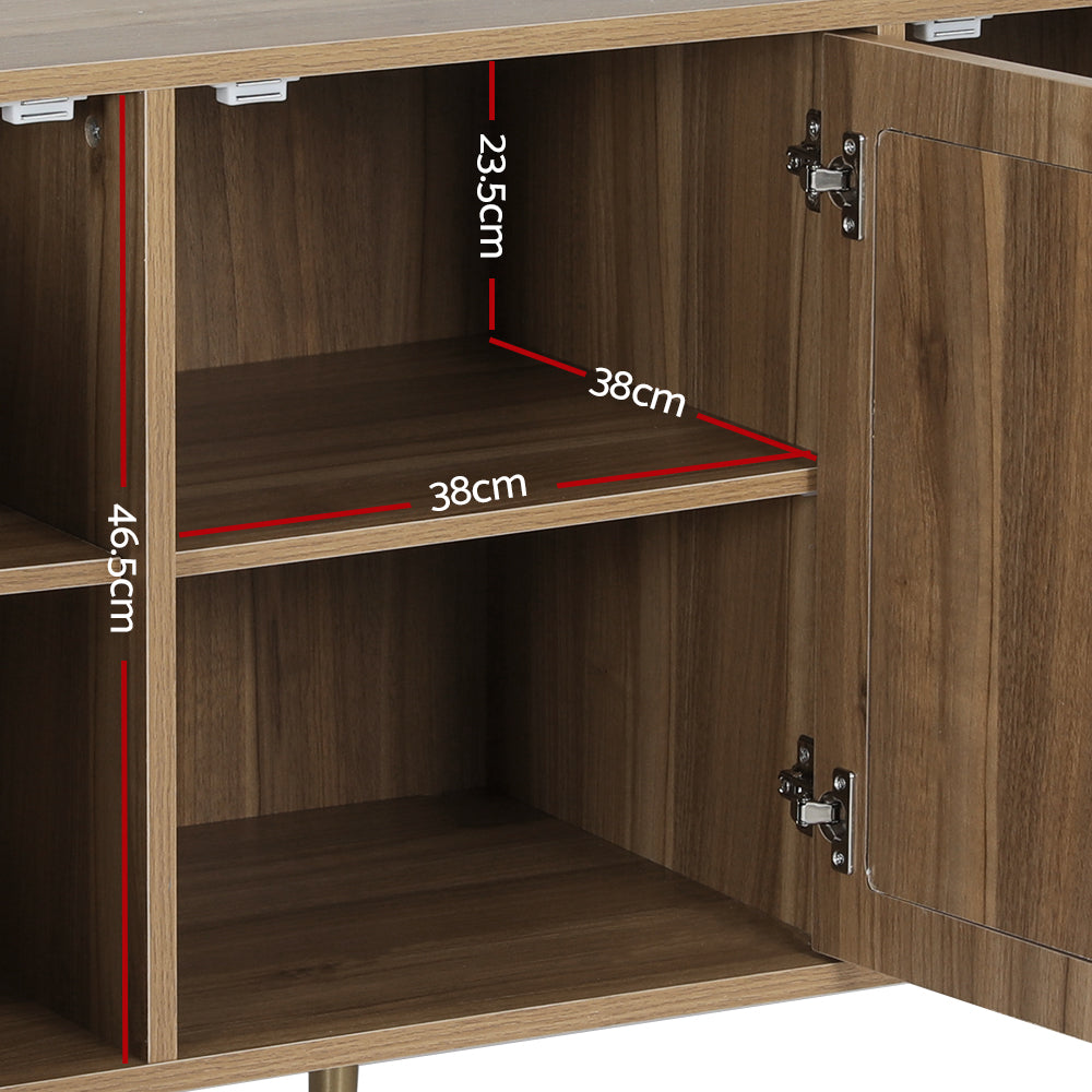 Walnut 3 Cupboard Buffet FREE DELIVERY