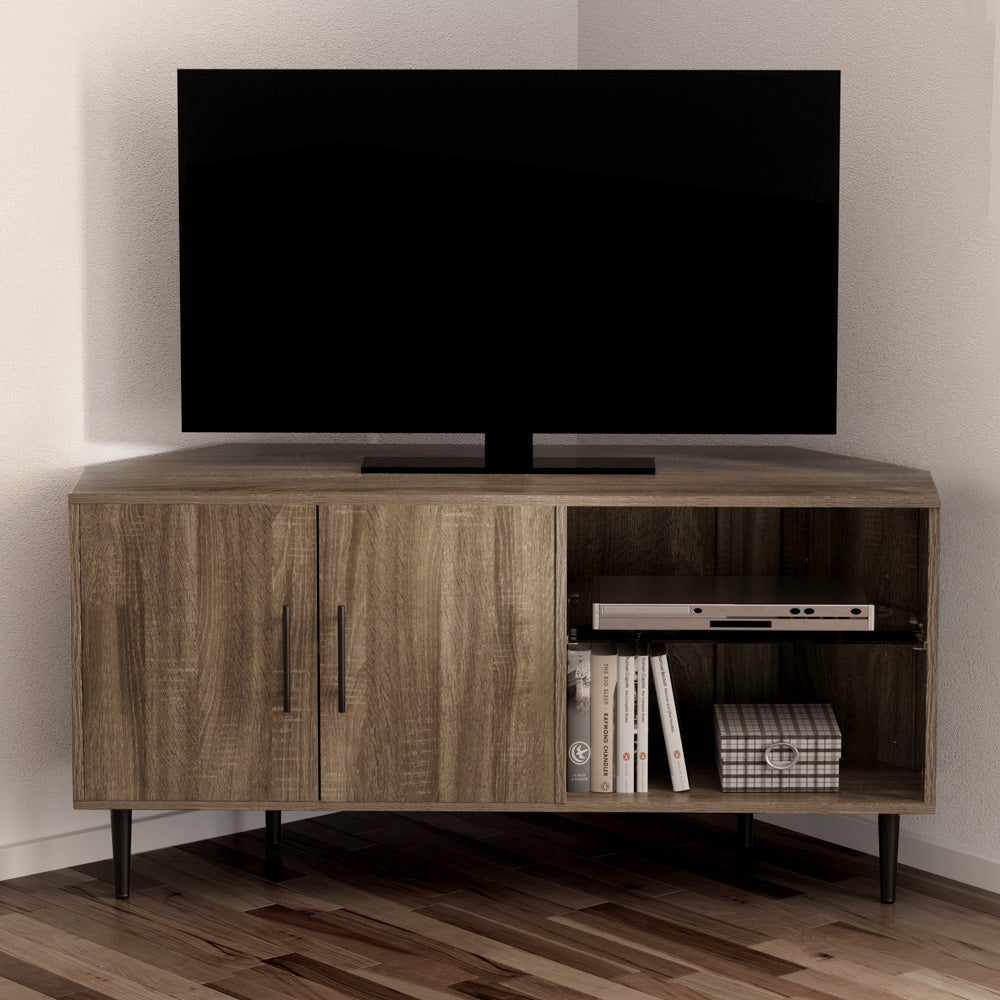 Walnut Corner Tv Unit FREE DELIVERY