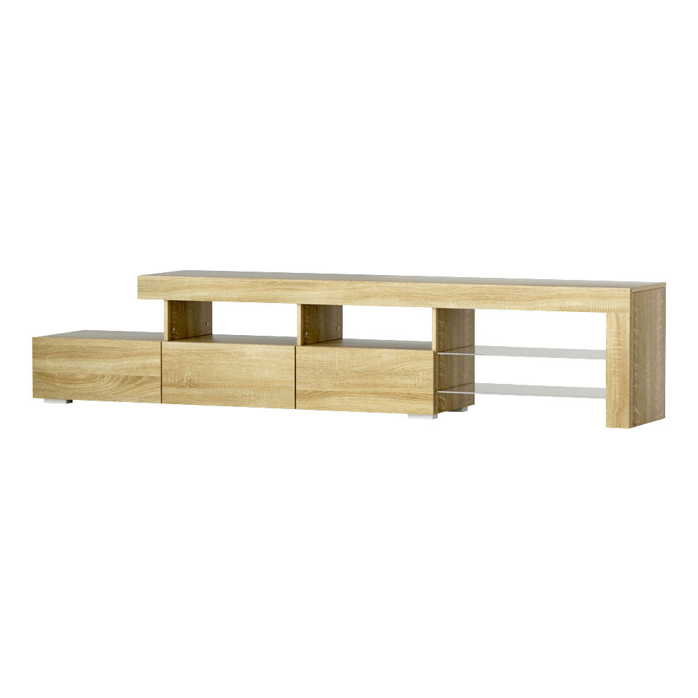 Pine LED Entertainment Unit 2.15m FREE DELIVERY