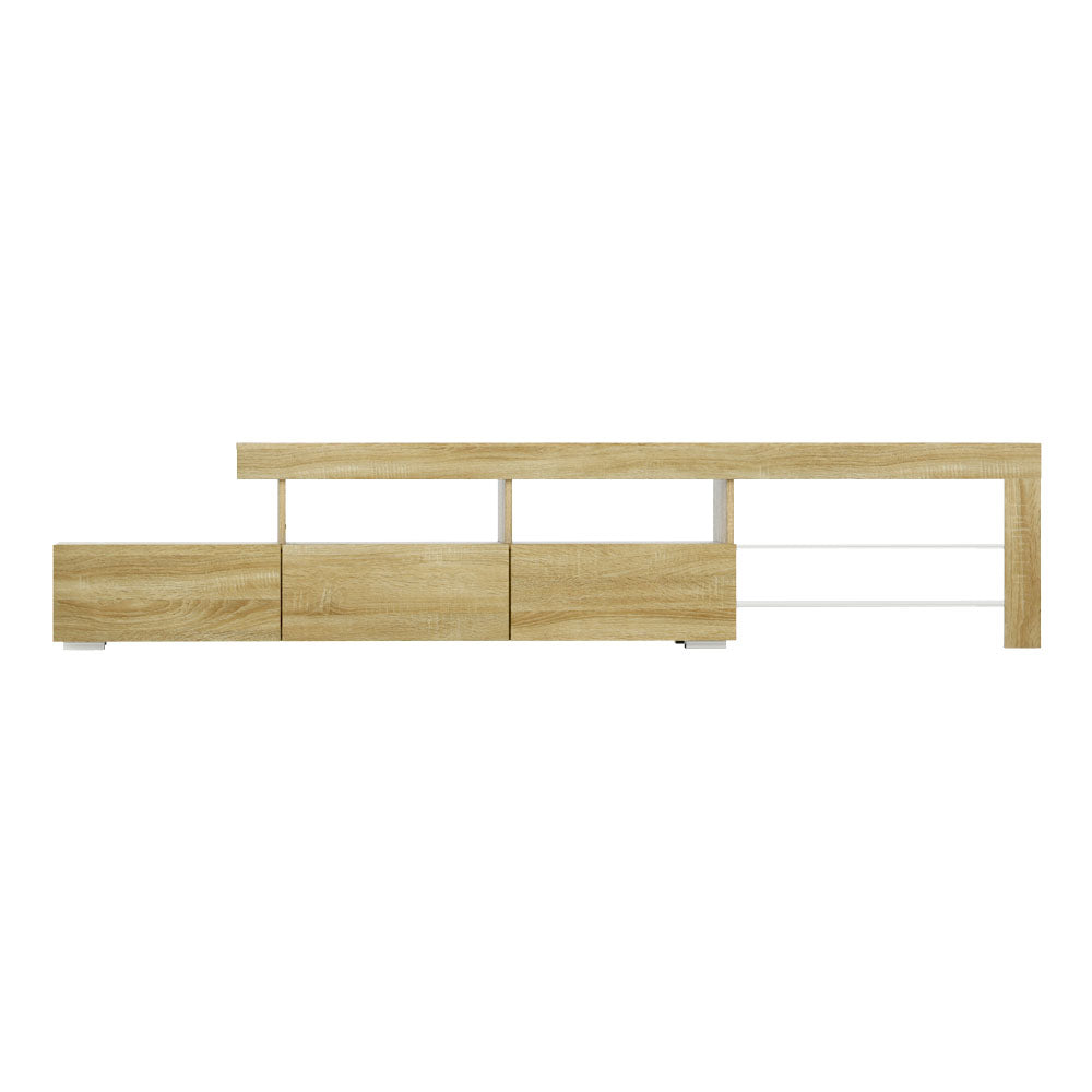 Pine LED Entertainment Unit 2.15m FREE DELIVERY