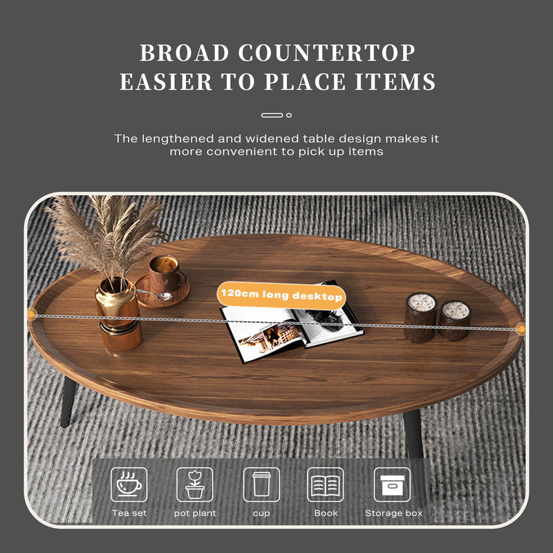 Walnut 1.2m Oval Coffee Table FREE DLIVERY