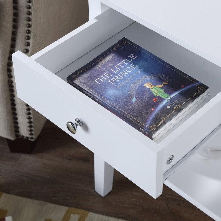 Greta Bedside Table with Drawer - FREE DELIVERY