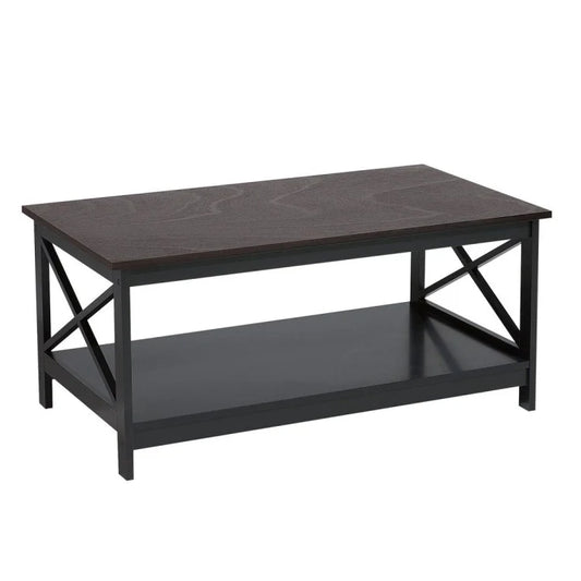 Irene Black Cross Coffee Table FREE DELIVERY