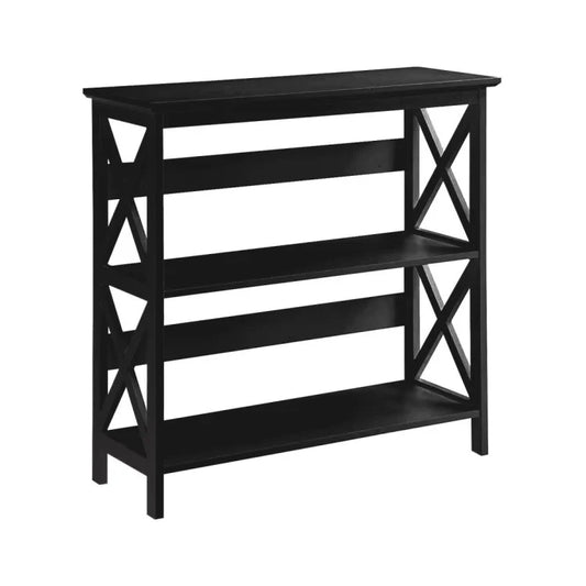 Irene Black 3 Tier Hall Bookcase FREE DELIVERY